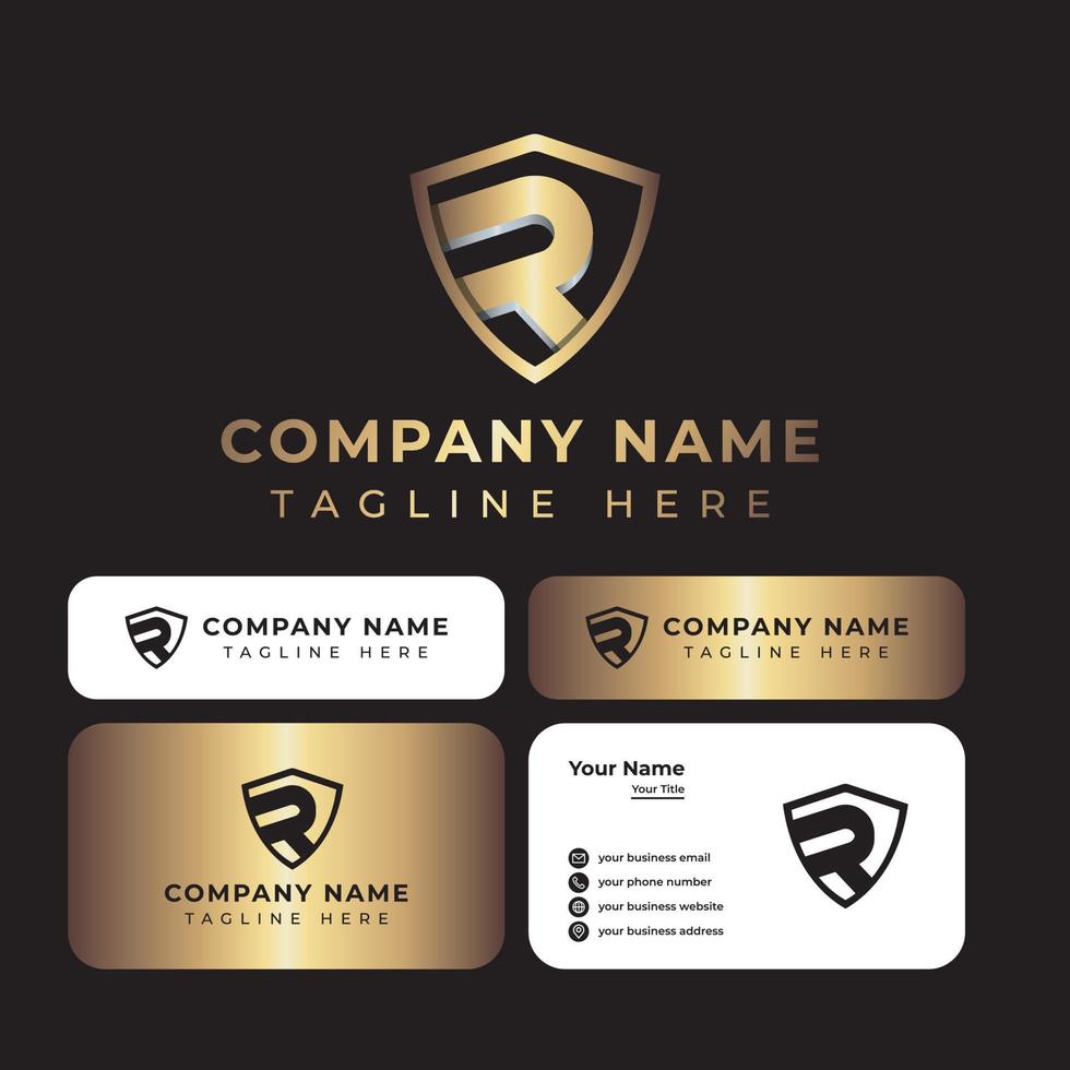 Letter R Shield Logo, is suitable for any business. vector