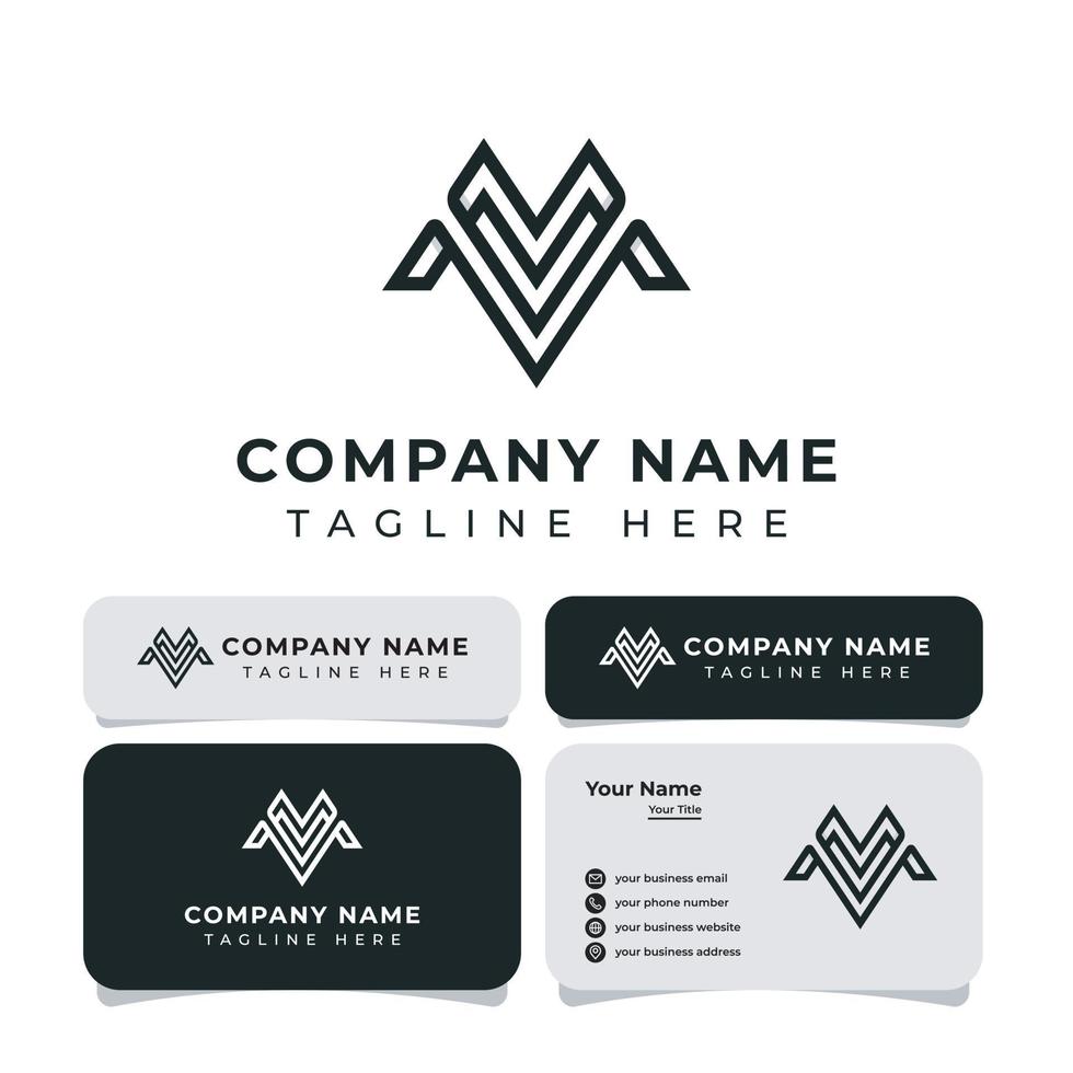 Letter VM Monogram Logo, suitable for any business. vector