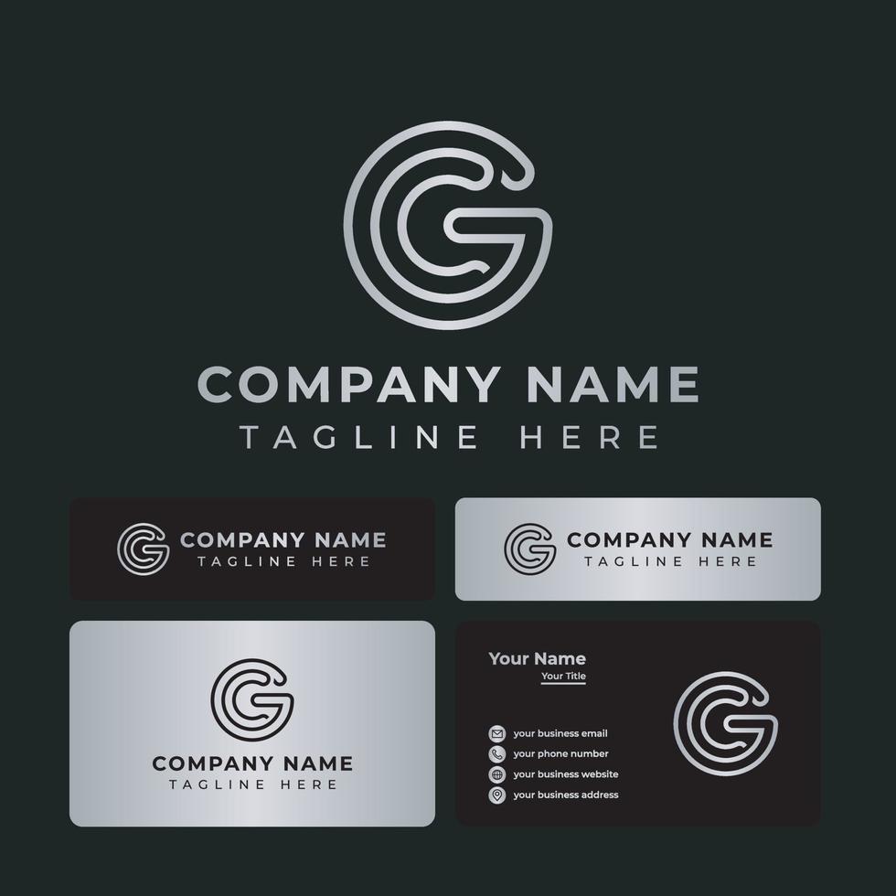 Letter CG Monogram Logo, is suitable for any business. vector