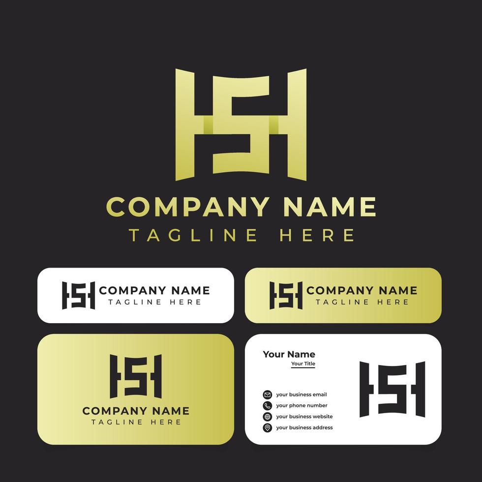 Unique HS Monogram Logo, suitable for any business with HS or SH initials. vector