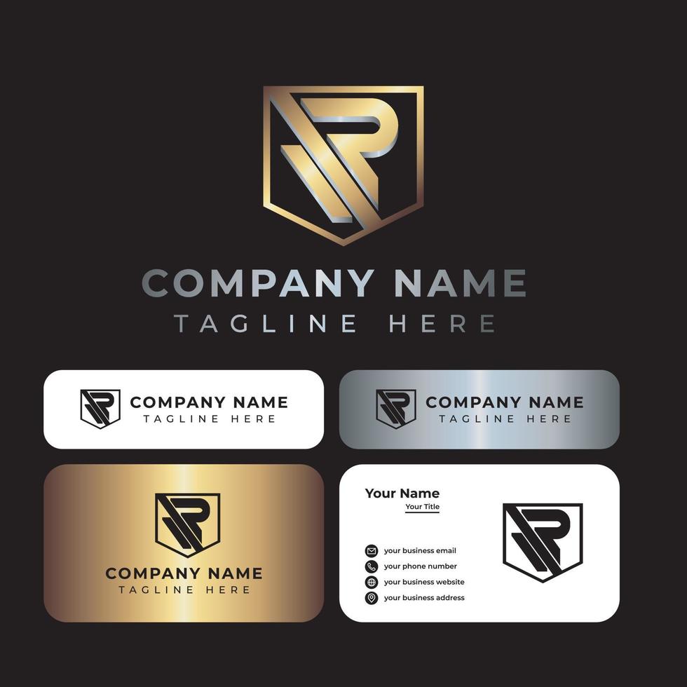 Letter IR Shield Logo, is suitable for any business. vector