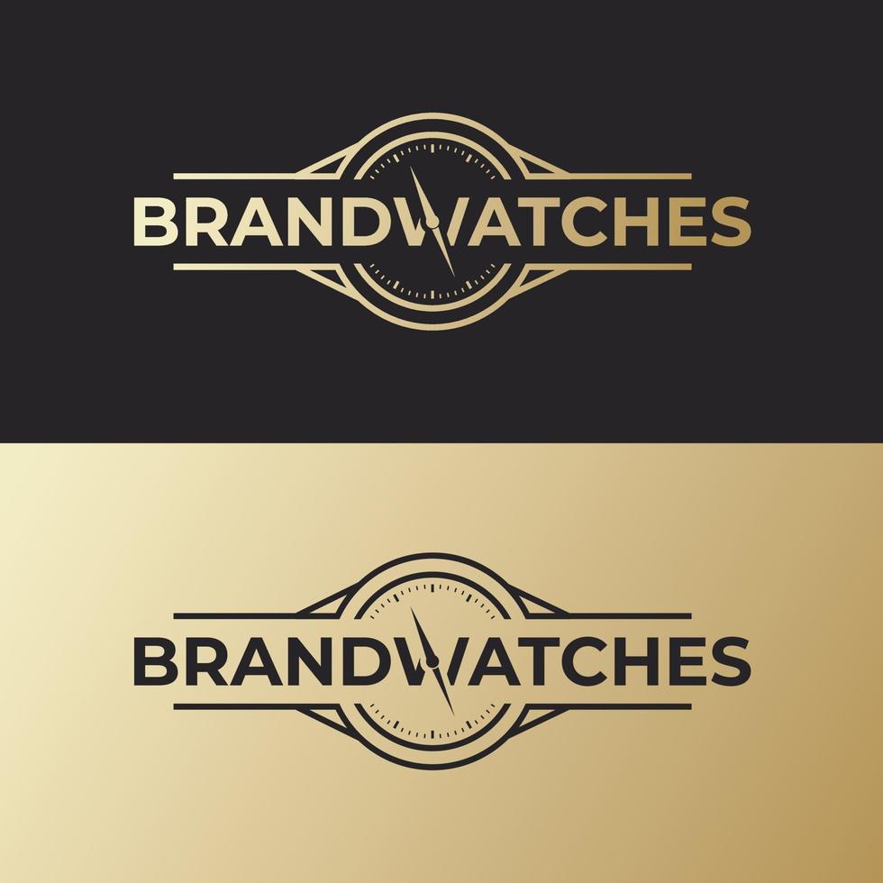 logotipo de la marca de relojes vector