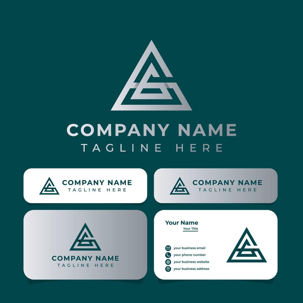 Letter GG Delta Logo, suitable for any business with GG initials. vector