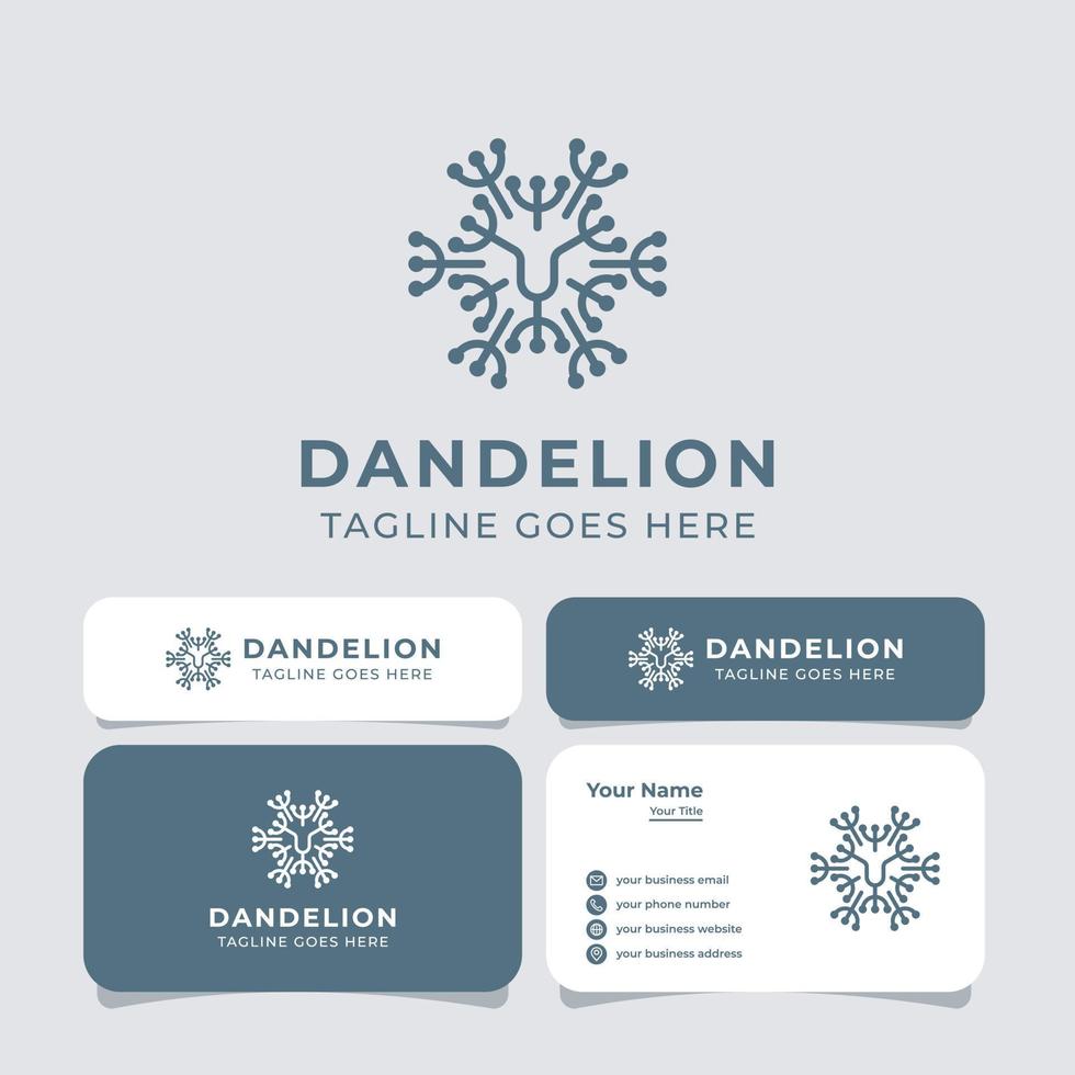 Dandelion Logo, suitable for any business related to dandelion or lion. vector