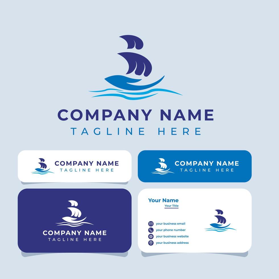 Sailing Hand Logo, suitable for any business related to sailing. vector