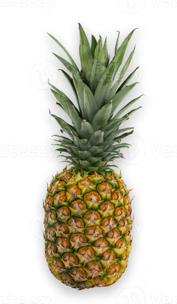 Yellow Juicy Ripe pineapple isolated cut out png