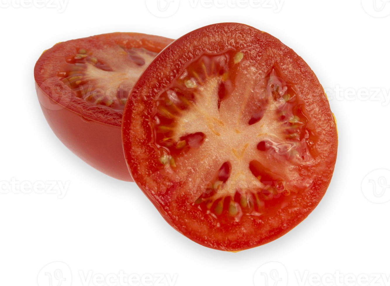 Slice of Red Fresh Tomato Isolated cut out png
