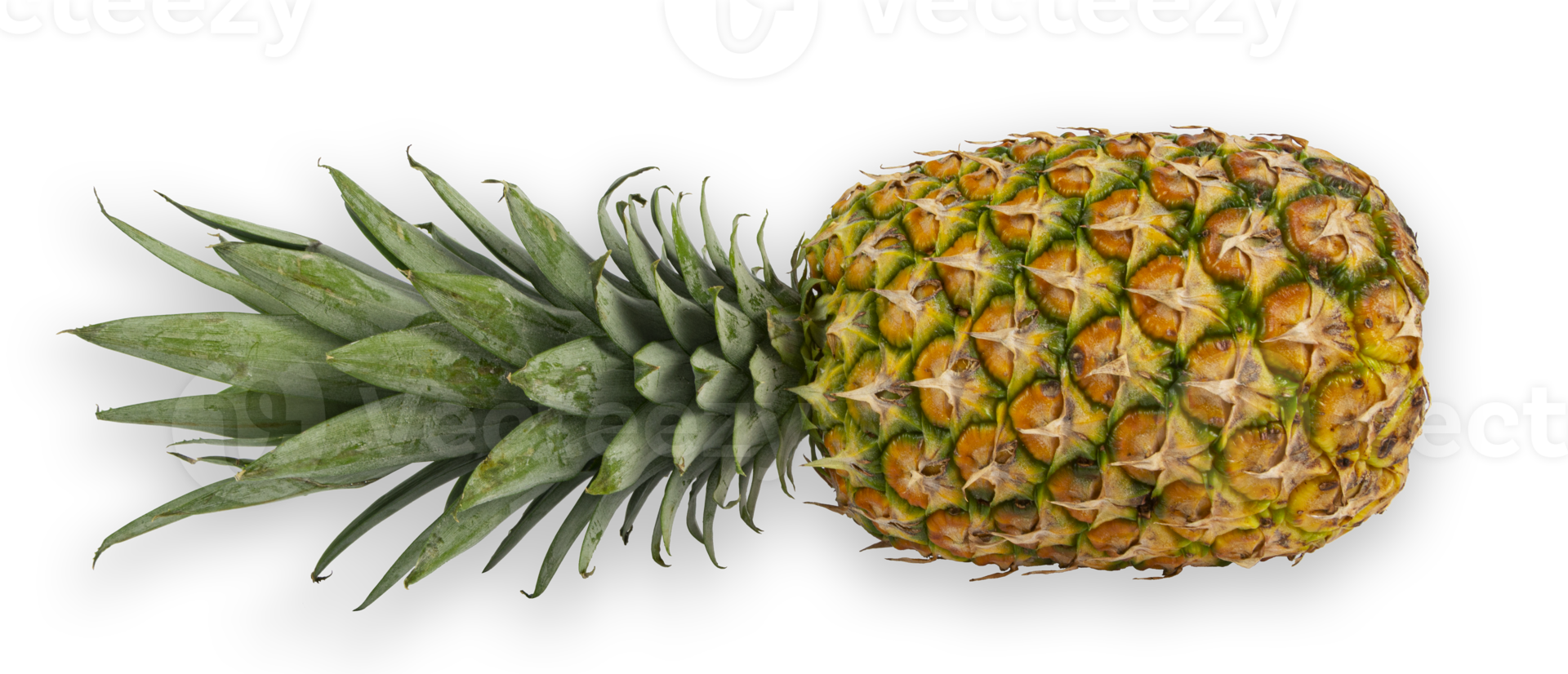 Yellow Juicy Ripe pineapple isolated cut out png