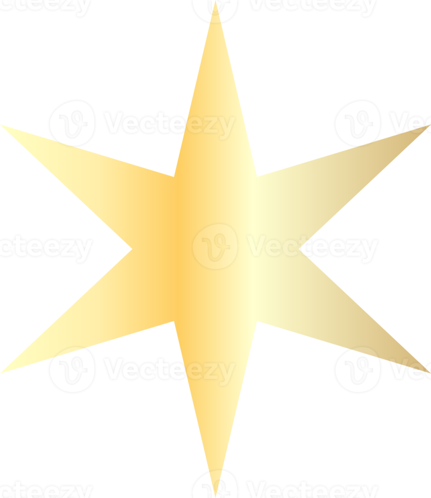 Golden Star cut out png