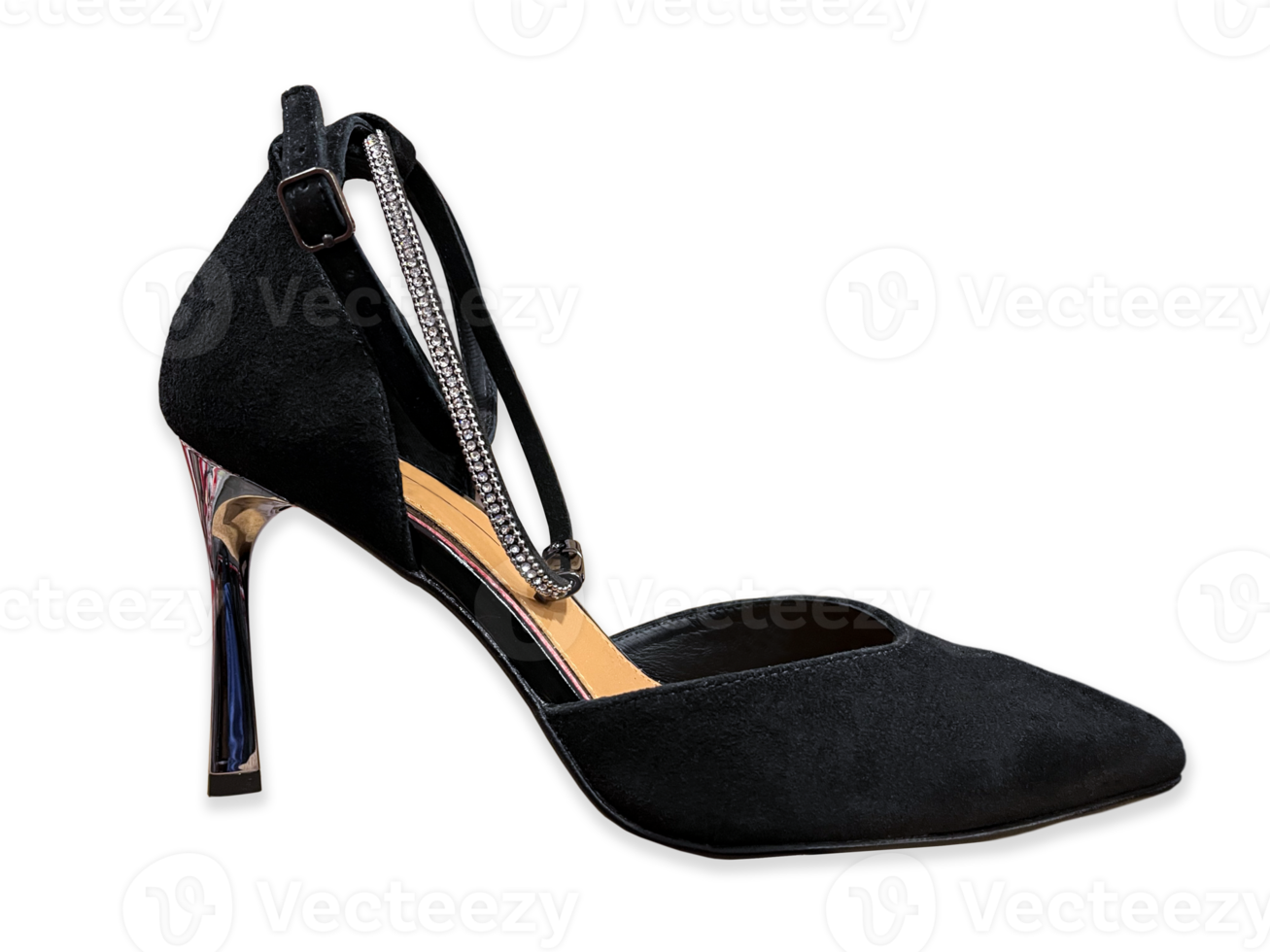 chaussures pour femmes noires découpées, isolement png