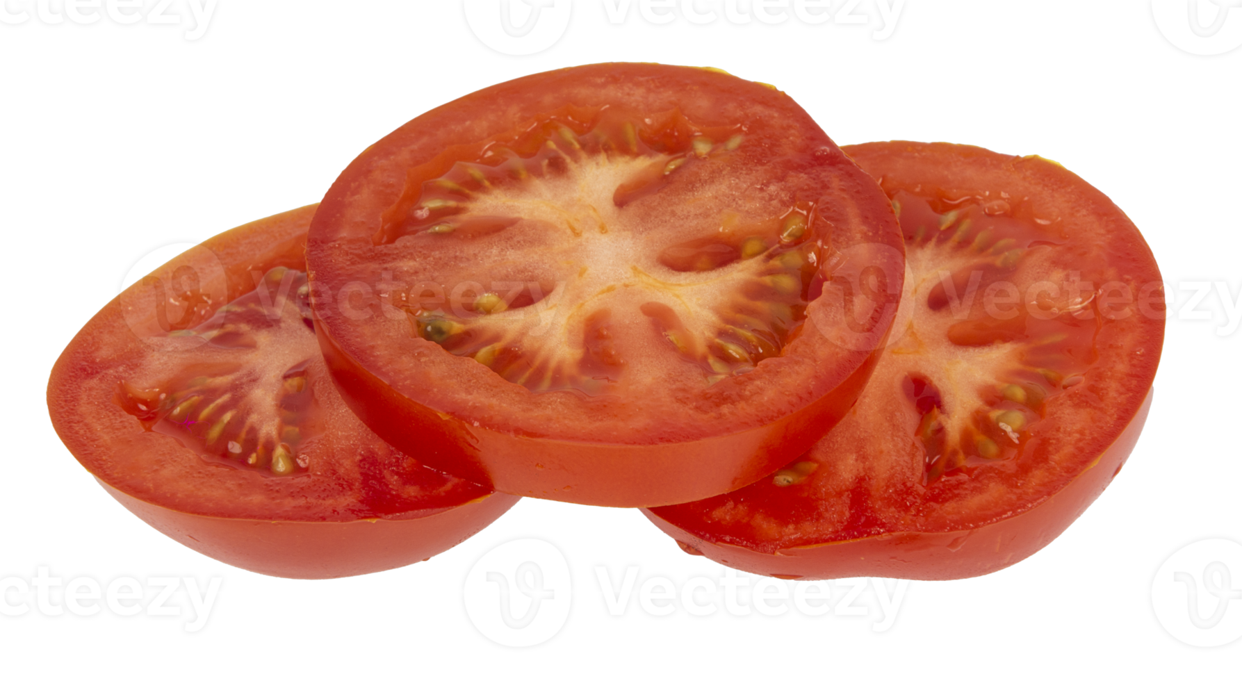 Slice of Red Fresh Tomato Isolated cut out png