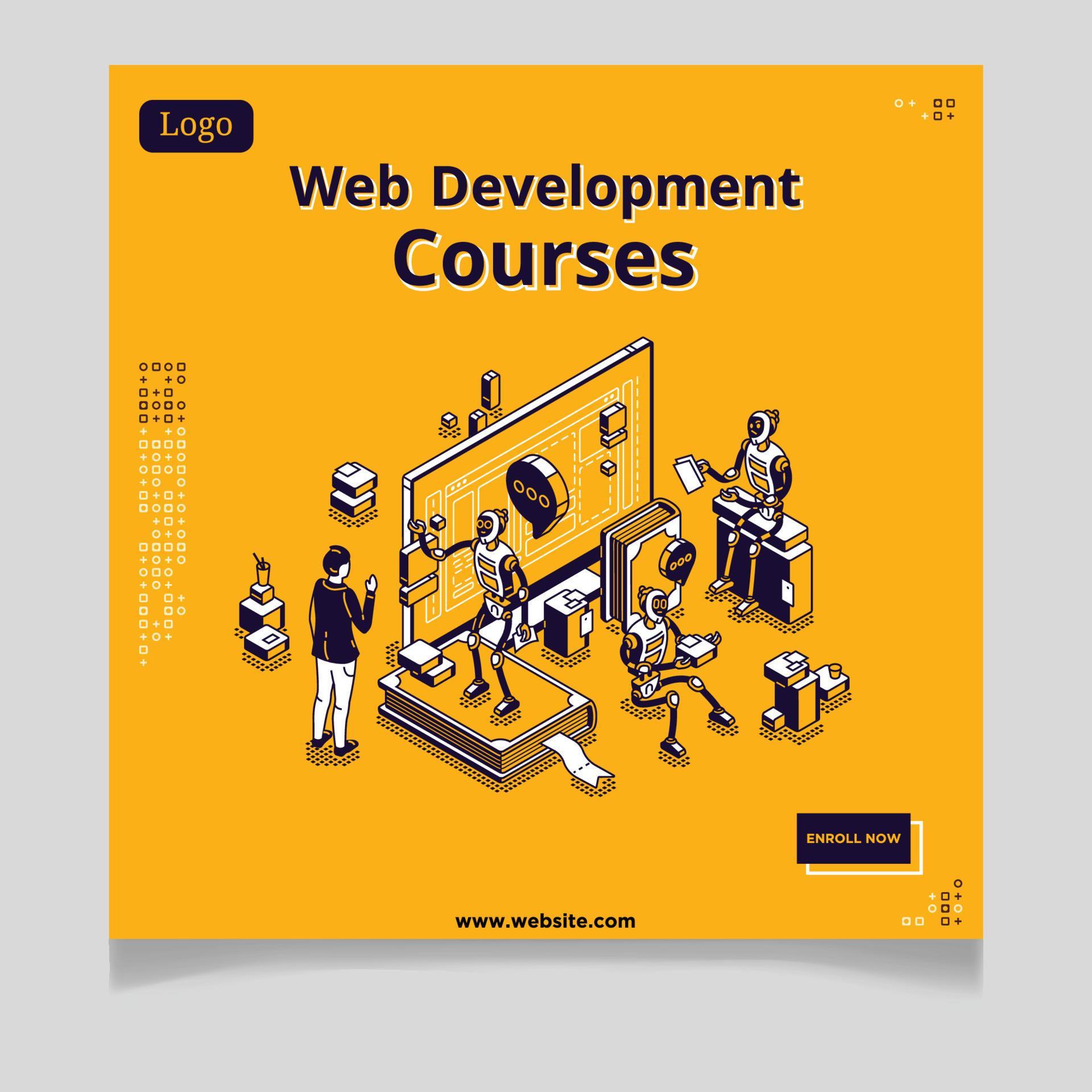Web development courses 10985358 vector art at vecteezy