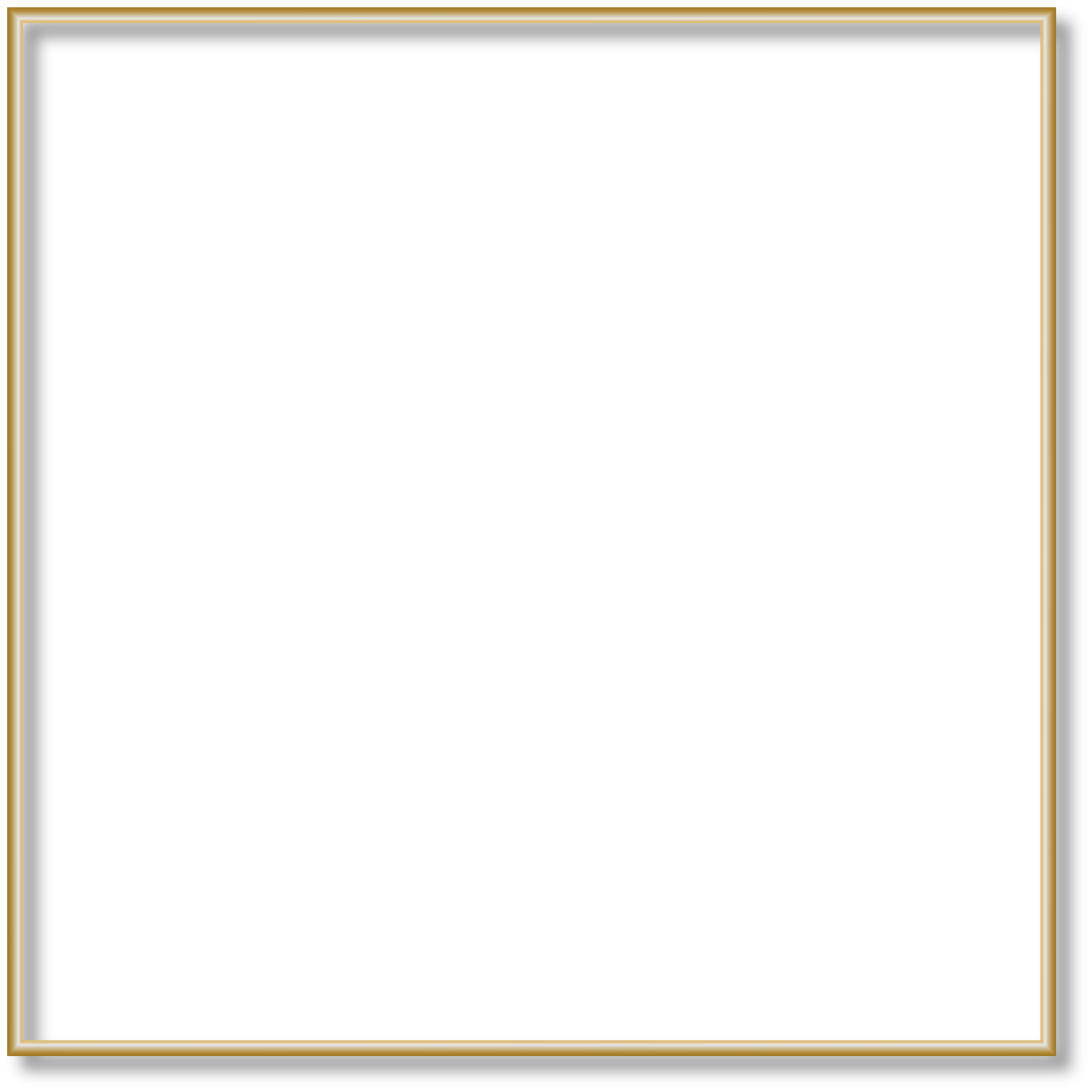 Square Golden Frame cut out isolated 10985426 PNG