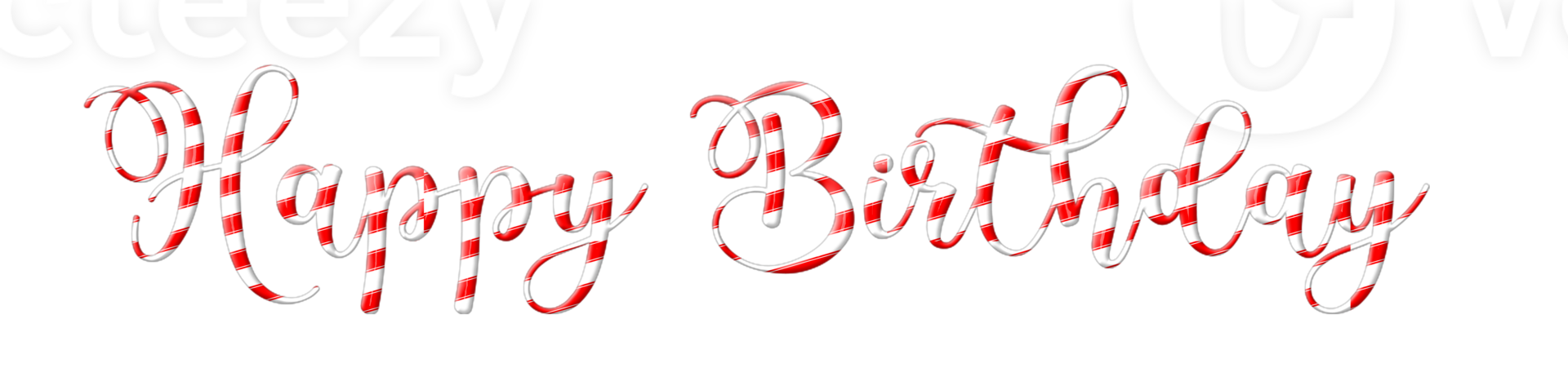 Candy Text Lettering Birthday cut out png