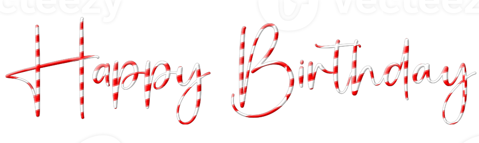 Candy Text Lettering Birthday cut out png