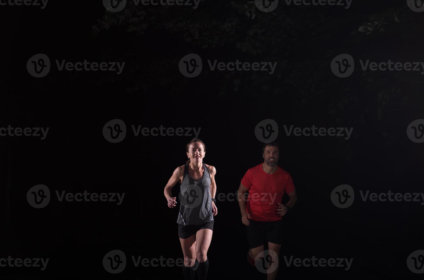 runners team on the night training photo
