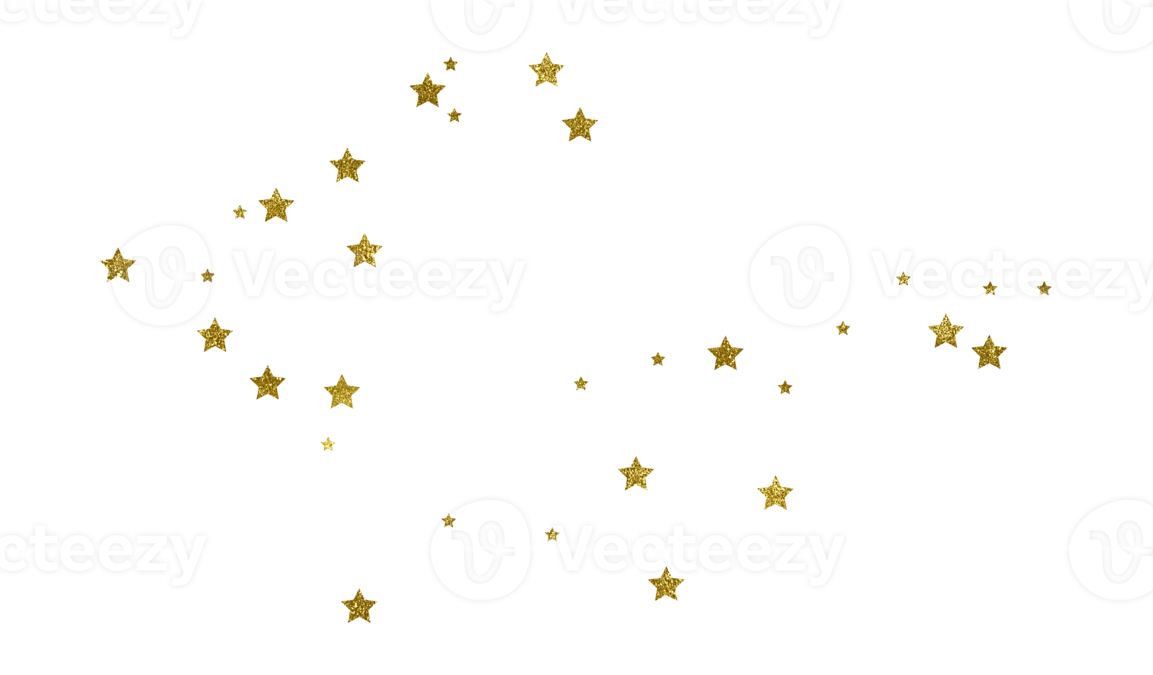 gold stars scattering cut out png