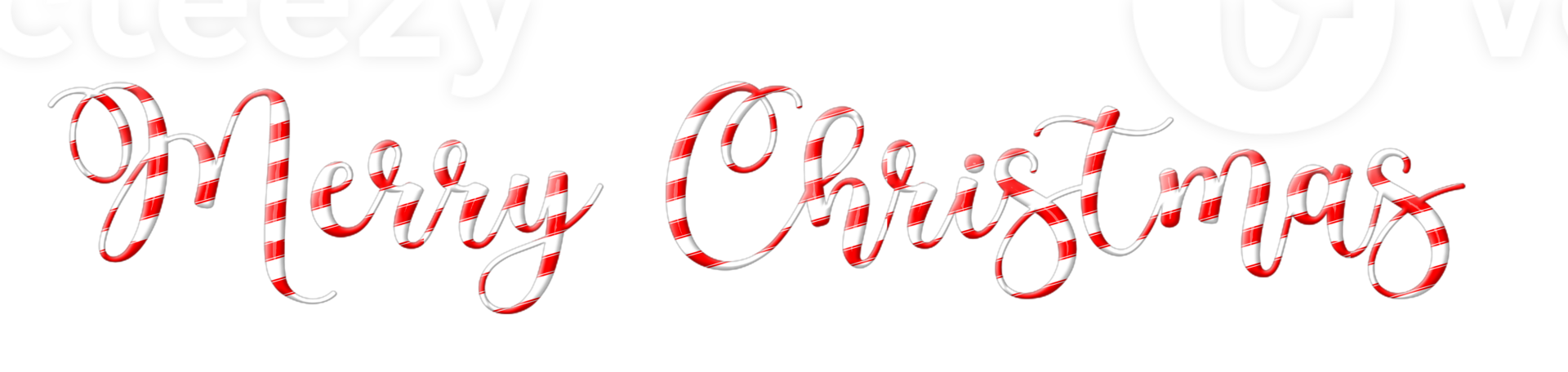 Candy Text Merry Christmas cut out png