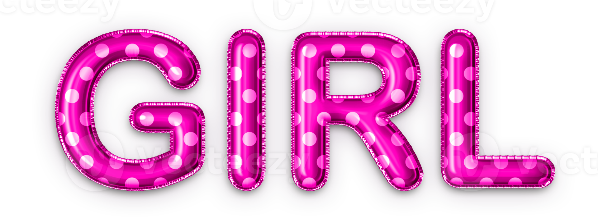 rosa 3d text ballonger flicka skära ut png