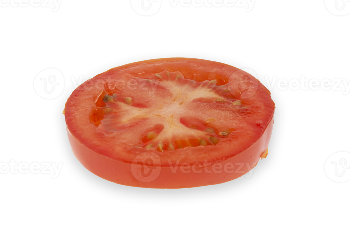Slice of Red Fresh Tomato Isolated cut out png