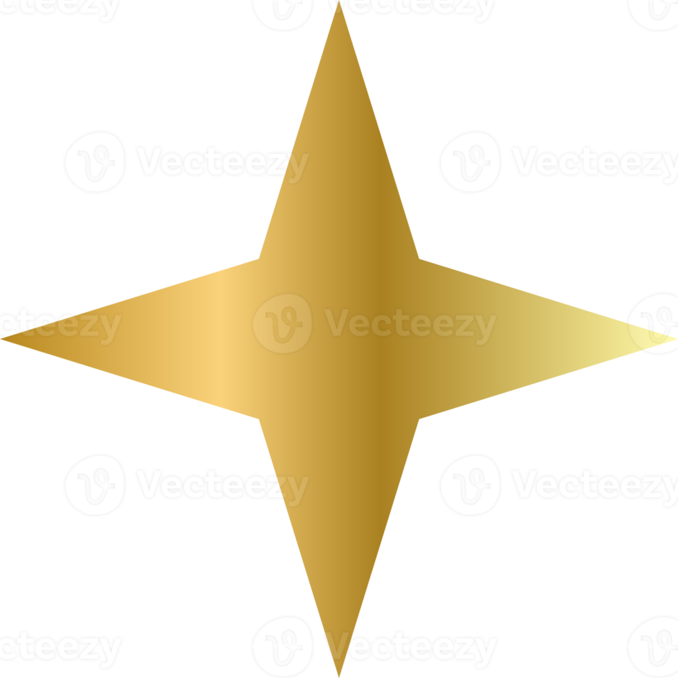 Golden Star cut out png