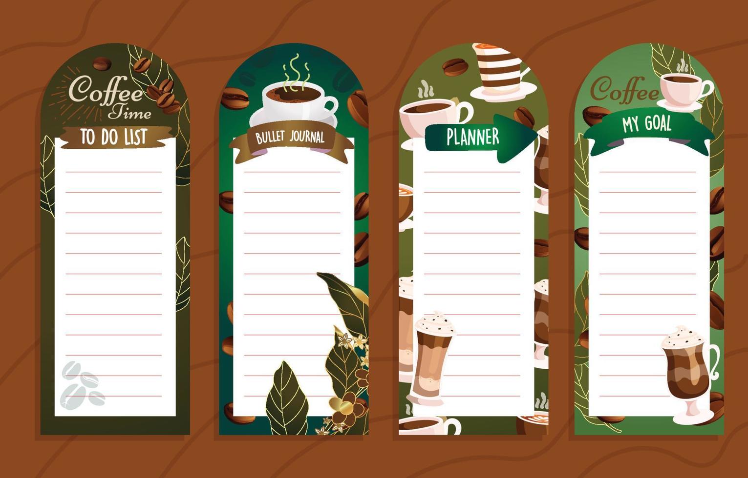 Coffee Journal Template Design vector