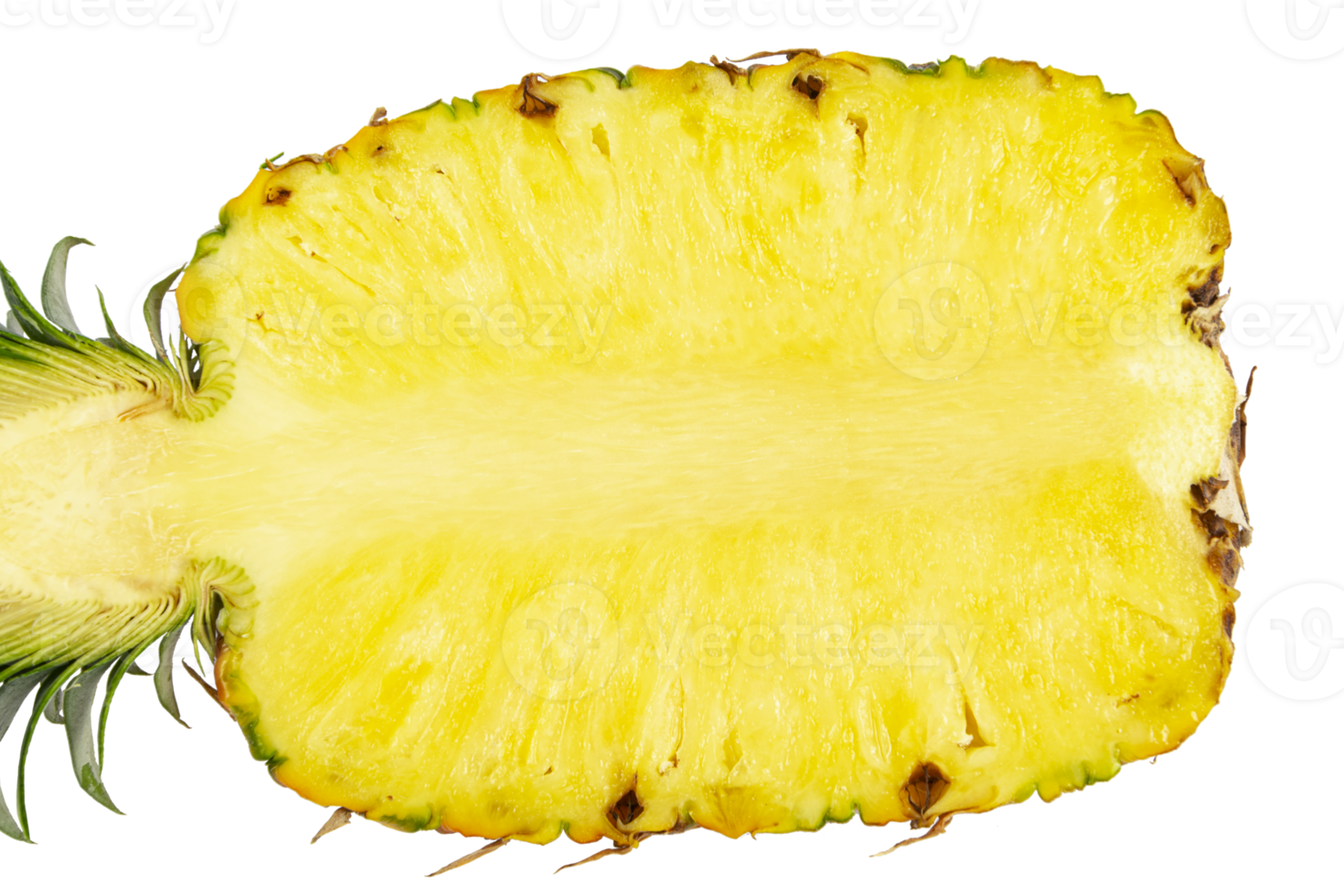 Yellow Juicy Ripe pineapple isolated cut out png