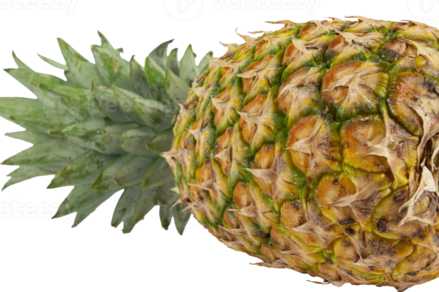 Yellow Juicy Ripe pineapple isolated cut out png