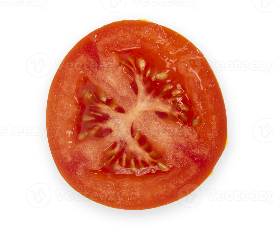 Slice of Red Fresh Tomato Isolated cut out png