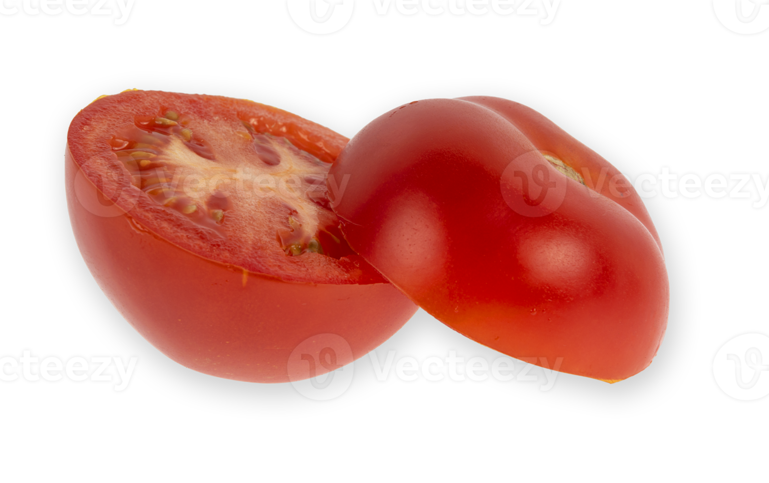 Slice of Red Fresh Tomato Isolated cut out png