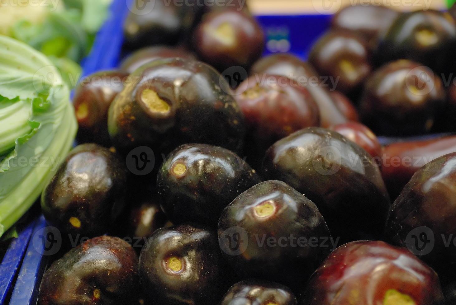 eggplant in supermarket photo