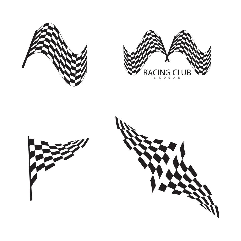 Race flag icon, simple design illustration vector