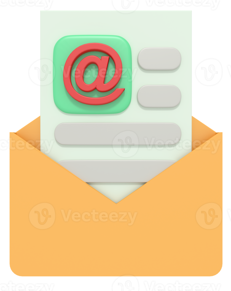 3D-Symbol des E-Mail-Marketings png