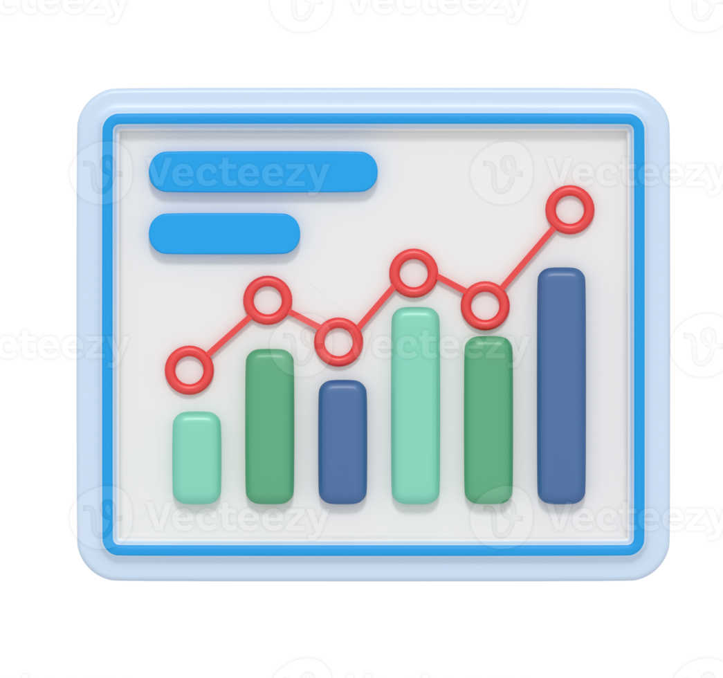 3d icon of digital marketing analysis png