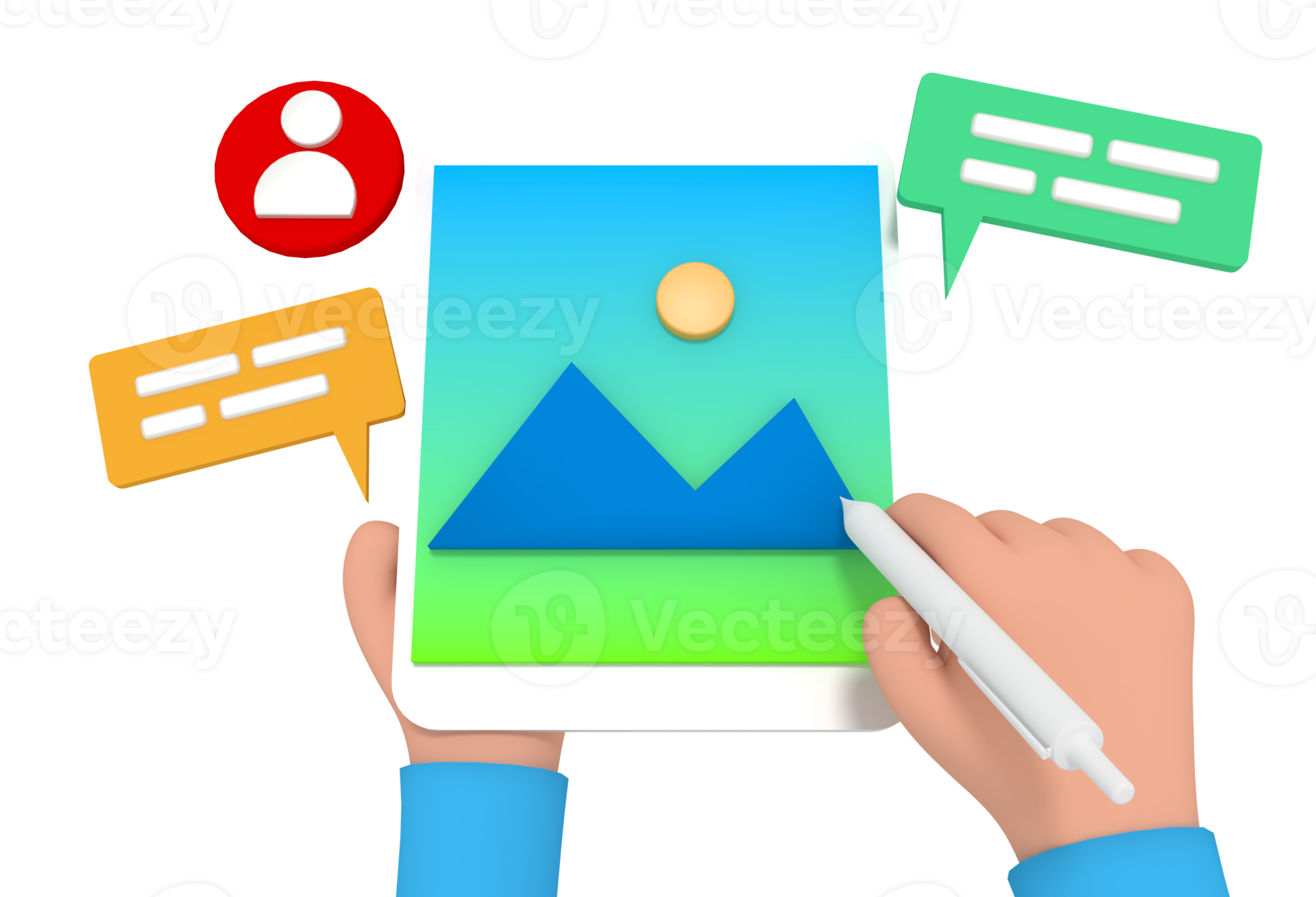 3d illustration of designer ui developer 10986618 png
