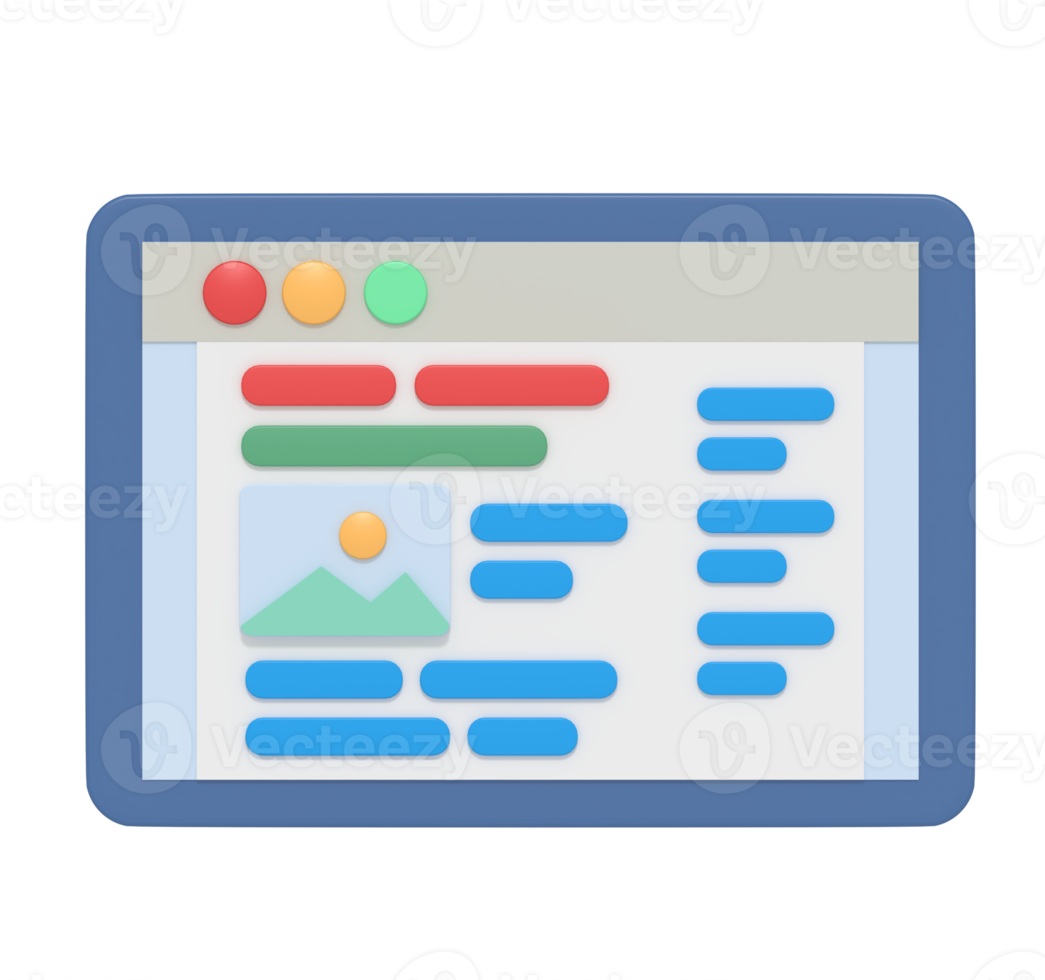 3d icon of digital marketing website png
