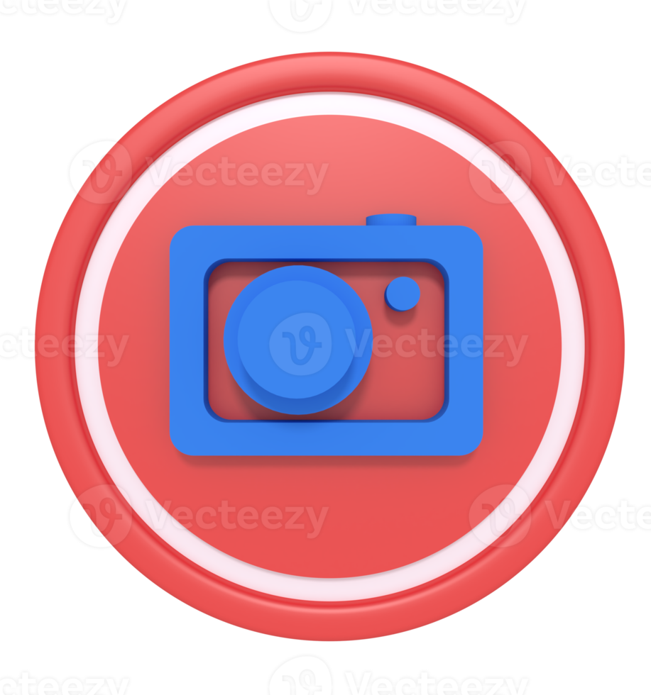 3d rendering of camera icon png
