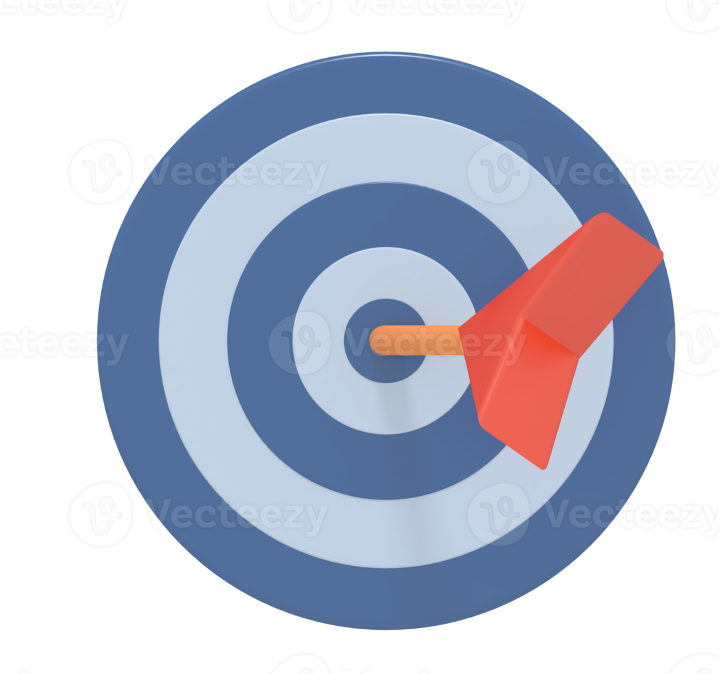 3d icon of digital marketing target png