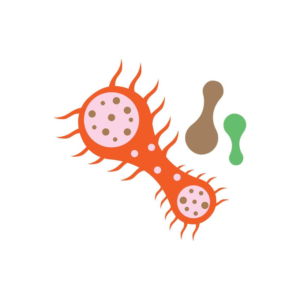 diseño de plantilla de icono de ilustración de vector de virus