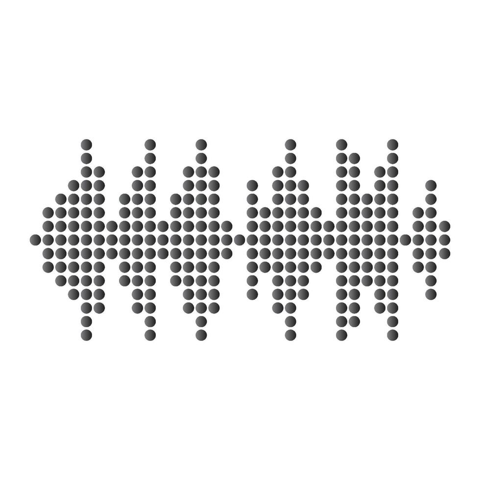 tecnología de audio música ondas de sonido vector icono ilustración