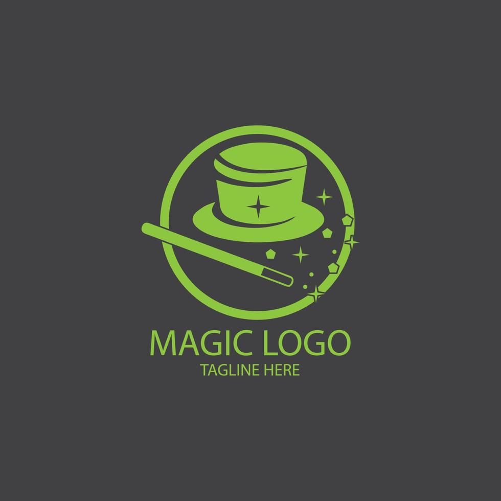 Illustration of magic hat with wand vector