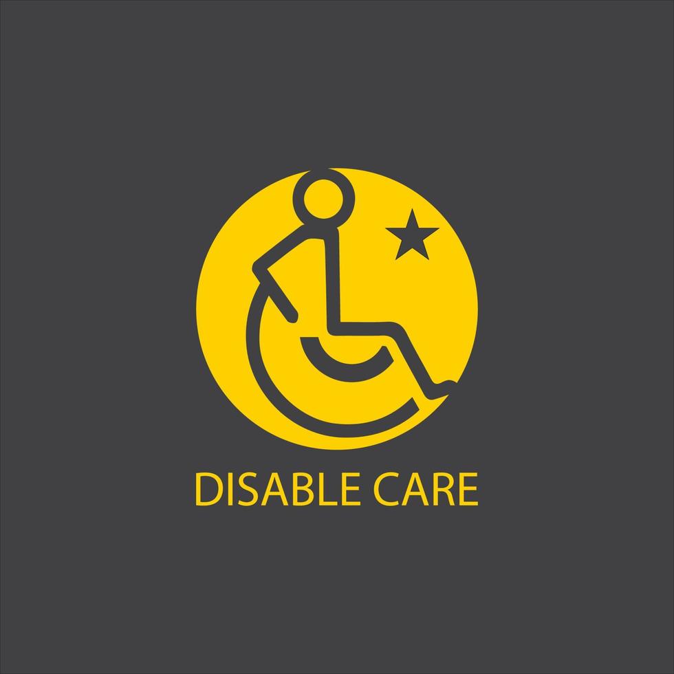 Disabled icon illustration isolated vector sign symbol