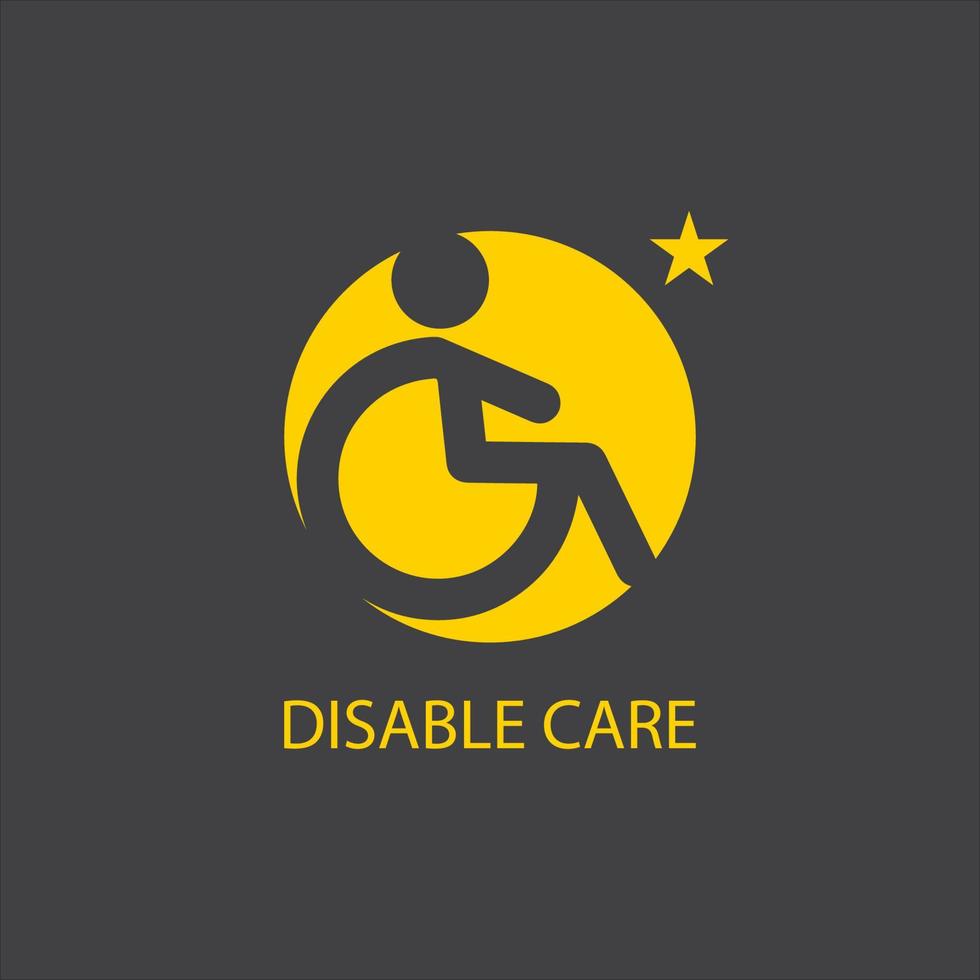 Disabled icon illustration isolated vector sign symbol