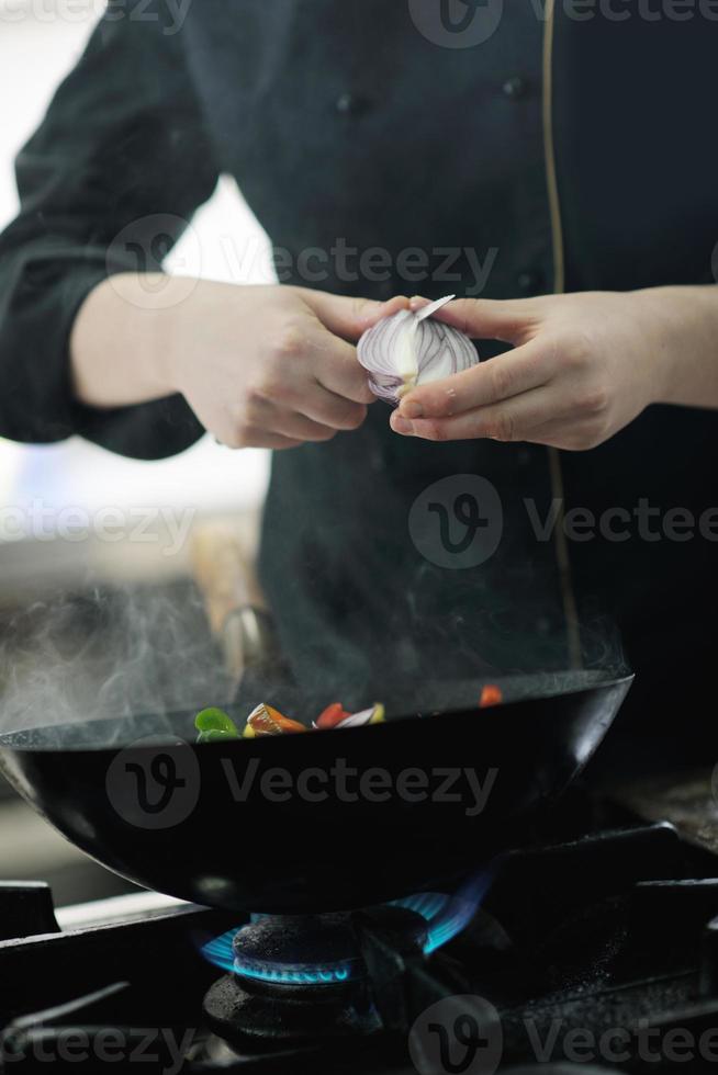 chef preparing meal photo