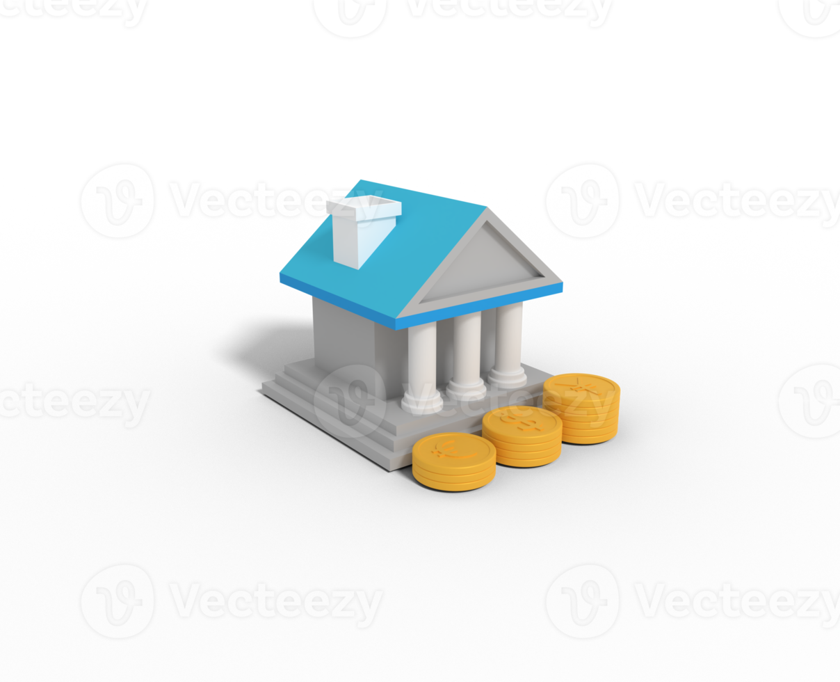 3d illustration of banking finance png