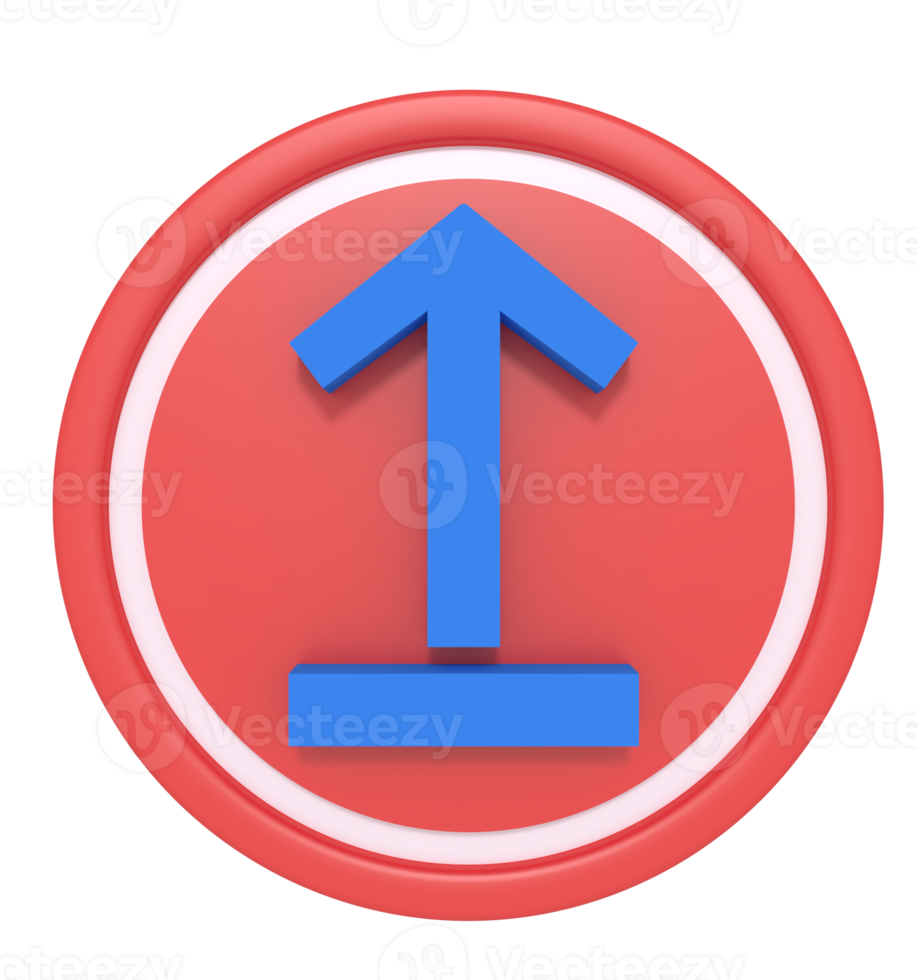 3d rendering of upload icon png
