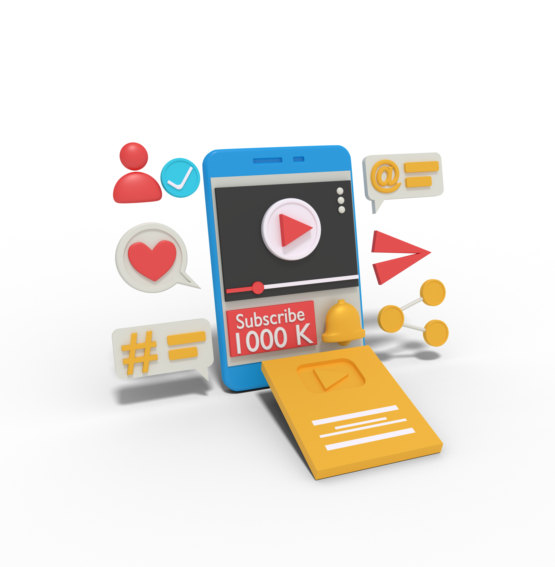3d-illustration-of-achievement-of-one-million-subscribers-10986955-png