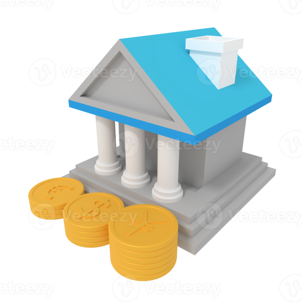 3d illustration of banking finance png