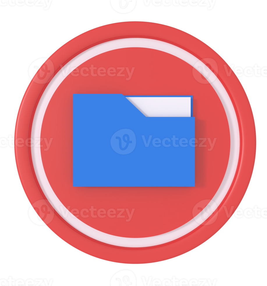 3d rendering of folder icon png