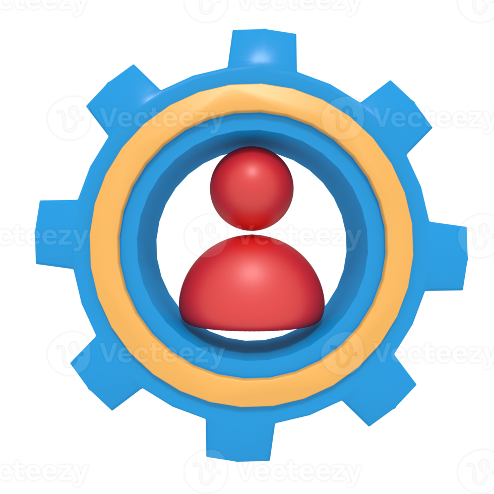3d icon of profile setting png
